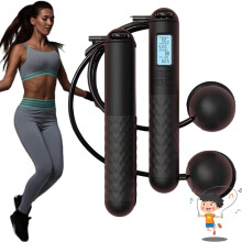 Relativelk Jump Rope with Counter, Gravity Ball Weighted Skipping Rope Compatible with Adults, Kids, Men & Women