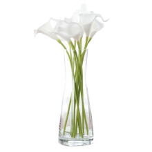 10 Inch Clear Glass Flower Vase ShatterProof Modern Boho Design for Centerpiece and Home Decor