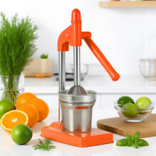 Heavy Duty Cast Iron Citrus Juicer Manual Lemon Press with Stainless Steel Easy Clean for Orange