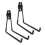 Heavy Duty Garage Hooks 2Pcs Double Wall Hooks for Tools and Bikes Space Saving Wall Mount 6.5in 1