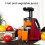 Slow Masticating Juicer with Reverse Function,  Juice Extraction, Easy to Clean, Low Noise 3
