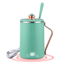 Portable Electric Kettle 450ML with Temperature Control Fast Boiling Timer for Home Office Travel Green