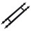 Barn Door Handle Matte Black Double Sided Pull for Wood Glass Metal Doors, 60cm Rust 1