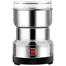 Electric Coffee Grinder 200W Low Noise Stainless Steel for Beans and Spices with Transparent Lid