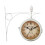 Wrought Iron Wall Clock Garden Decoration 5 Inch White/Black 1