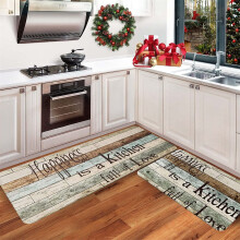 TRIEIY Carpet Clearance Saleï¼ Kitchen Carpet (2 Pieces) S Kitchen Carpet Washable Cushion Comfortable Kitchen Carpet Set Home Textile C