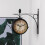 Wrought Iron Wall Clock Garden Decoration 5 Inch White/Black 4