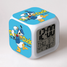 LED budík so vzorom Mickey Mouse, svietiace digitálne stolové hodiny, kompatibilné s HTNL#508, farebný darček pre deti a dospelých