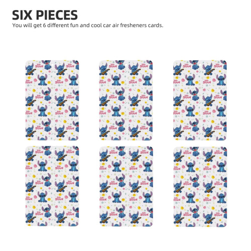 Αρωματικά χώρου αυτοκινήτου Stitch6pcs με άρωμα λεβάντας, αρωματικό αυτοκινήτου για 1