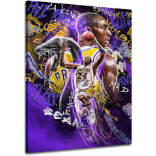 Affiche Kobe Bryant Aaroca EXPOTE sur toile, compatible avec la collection Mamba Mentality Sports Wall Art, encadrée ou non.
