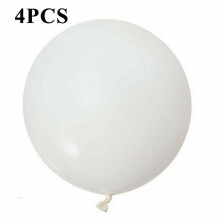 4 st. 24-tums vita runda latexballonger DIY hemresor bröllopsfestdekor