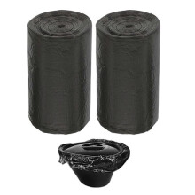 100 pcs Portable Toilet Bags Camping Toilet Bags Disposable Toilet Bags Toilet Bags Ceramic Basin Bag[D] Black 60.00X50.00X0.01CM