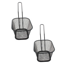 Xubond Kitchen Essentials, Electroplate Stainless Steel Mini Frying Net Square Block Mesh Kitchen Tools Grill Mat, Black, Grill Mats