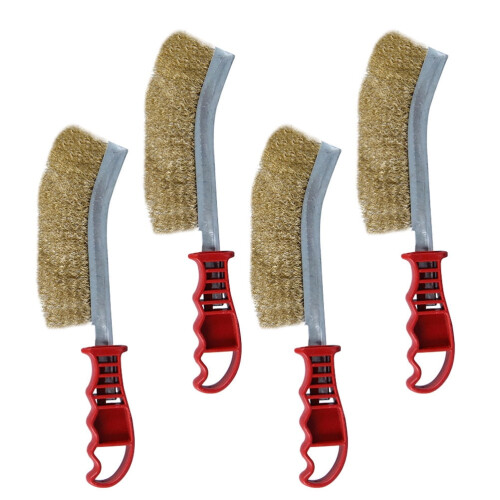 Eease 4pc Grill Brush & Scraper Set - Safe Grill Cleaner Gift for Men 2