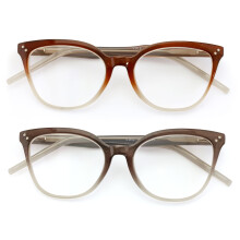 paires de lunettes de lecture pour femmes, monture œil de chat bicolore - Verres clairs tendance ZT106 +1,75