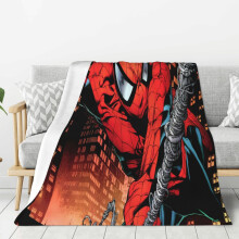 Spider-Man Fleecedecke, superweiche, kuschelige Überwurfdecke, Kinderbettwäsche – Eigenschaften: Superweich, 152 x 127 cm