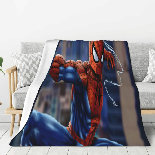 Blaincéad Lomra Spider-Man Braincéad Caithimh Thar a Bhog Cluthar, Gnéithe Leapa do Pháistí - Thar a Bhog 50"X40"