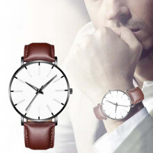 Smartwatch BM6838-17L con scala colorata, cinturino in maglia e pelle alla moda, compatibile con orologi da polso al quarzo da uomo e da donna.