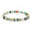 Pulseira de jade natural multicolorida com contas redondas lisas de 6 mm e 7,5 polegadas de comprimento (3 peças/conjunto). 2