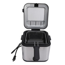 1000W Stainless Steel Electric Deep Fryer with Adjustable Temperature for French Fries and Chicken Ref: 7139