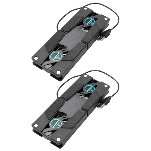 2PCS Ψύκτης Laptop με Πτυσσόμενο Αεριζόμενο Φορητό Υπολογιστή, Υποστήριξη USB για Ψύκτη 1