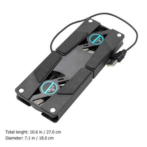 2PCS Ψύκτης Laptop με Πτυσσόμενο Αεριζόμενο Φορητό Υπολογιστή, Υποστήριξη USB για Ψύκτη 2