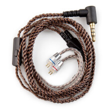 Cabo para fone de ouvido KZ CCA2PIN, 4 núcleos de cobre trançado de alta pureza, cabo de substituição para monitor intra-auricular.