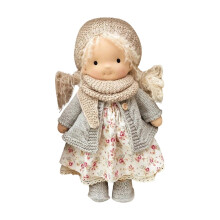 Herrnalise 12" Ordóg Nollag Gleoite le Bábóg Ealaíontóra, Bréagán Cailín Plush Lámhdhéanta, Bábóg Líonta do Pháistí 4+, Bronntanas
