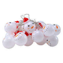 Guirlande lumineuse bonhomme de neige de Noël, compatible avec la décoration intérieure/extérieure, jolie guirlande lumineuse suspendue pour les