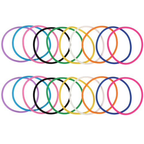 PINXOR Elastisches Silikonarmband, 20-teilig