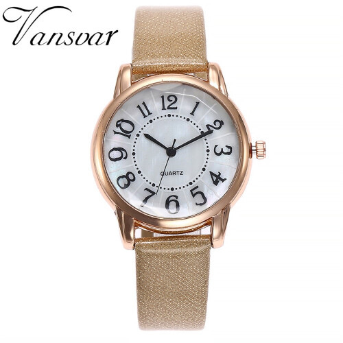 VOSS Jewelry Γυναικείο Ρολόι με Δερμάτινο Λουράκι Quartz και Αναλογικό Μπρασελέ,