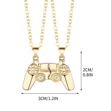 WNFJR Magnetische Gamecontroller-Halskette für Paare, passender Konsolengriff-Anhänger, perfektes Freundschaftsgeschenk zum Valentinstag für beste