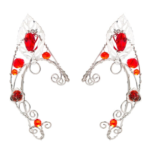 1 par de pendientes tipo ear cuff para mujer