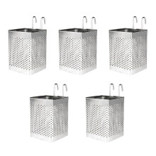 5x Porte-baguettes en acier inoxydable, panier de séchage suspendu pour couverts, égouttoir à vaisselle avec crochets, ustensile de cuisine (B)