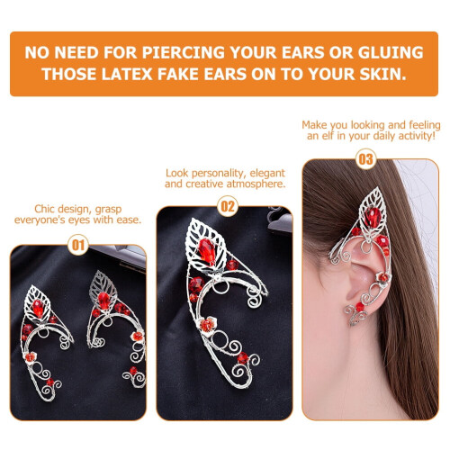 1 par de pendientes tipo ear cuff para mujer 1