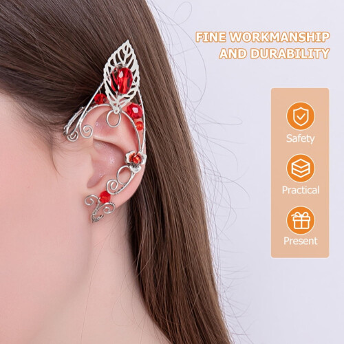 1 par de pendientes tipo ear cuff para mujer 2