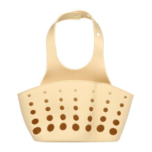 XIUH Artículos de cocina, utensilios de cocina portátiles, cesta colgante para el hogar, herramientas de baño, soporte para fregadero (caqui)