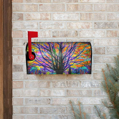 Μαγνητικά καλύμματα γραμματοκιβωτίων Uanit Rainbow Tree of Life, πολύχρωμα δέντρα, 2