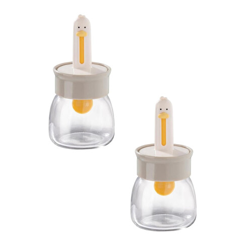 Xubond Kitchen Essentials, Κομψό σετ γυάλινων δοχείων με κουτάλι για οργάνωση κουζίνας,