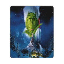 Grinch egérpad 10x12 hüvelykes, varrott szélű, csúszásmentes gumi alap, mosható lycra szövet, számítógépekkel és laptopokkal kompatibilis