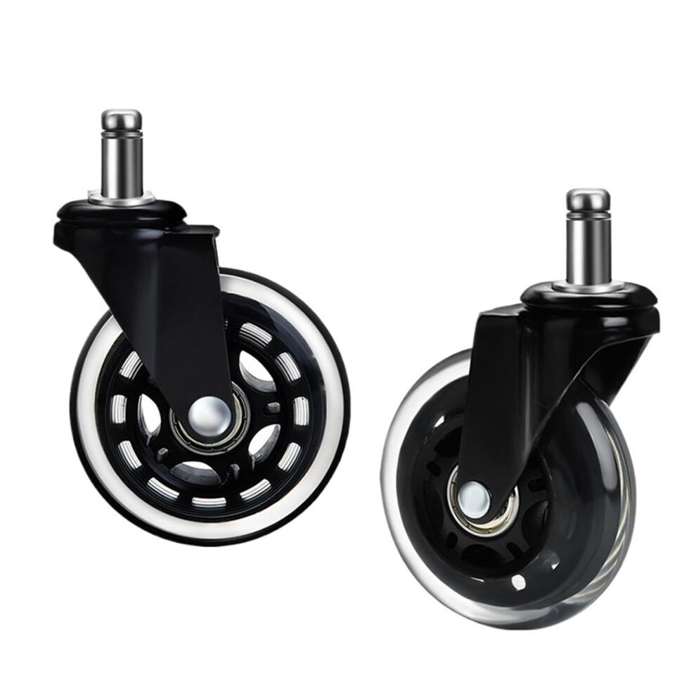 2.5 Inch Office Chair Caster Wheels, Silent Swivel Rubber Replacement, Universal 10X22mm 1Pc 9164114654076