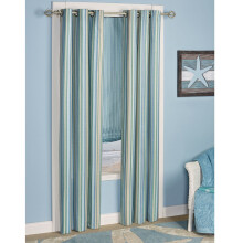 Paire de rideaux à œillets doublés Clearwater Coastal Cool Blue Tones 84x84
