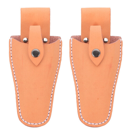 Mizh 2Pcs Hairdressing Scissors Bag Pruning Shear Protective Cover Leather Tool