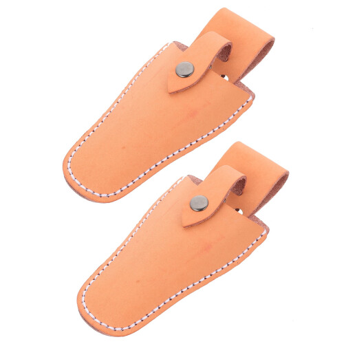 Mizh 2Pcs Hairdressing Scissors Bag Pruning Shear Protective Cover Leather Tool 2