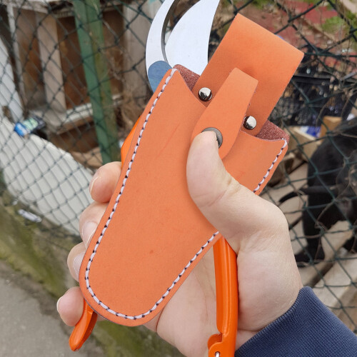 Mizh 2Pcs Hairdressing Scissors Bag Pruning Shear Protective Cover Leather Tool 1