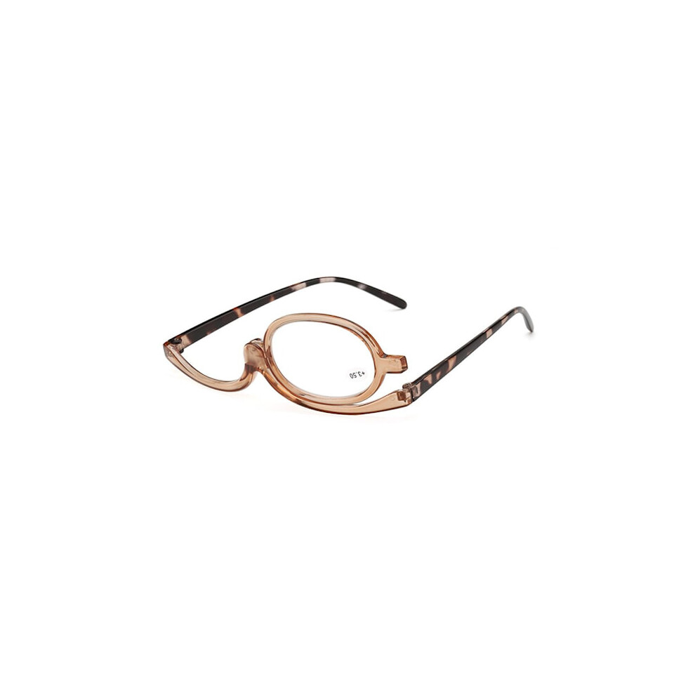Rotating Makeup Reading Glasses Foldable Glasses COFFEE Coffee Strength 1.50-Strength 1.50