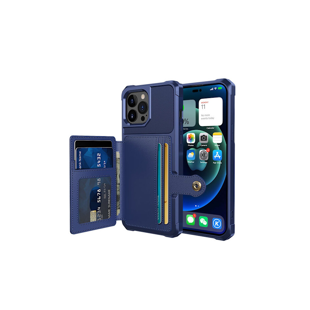 Smooth Case With Card Slot - Compatible With Iphone 14 Pro Max Blue 9110895215128