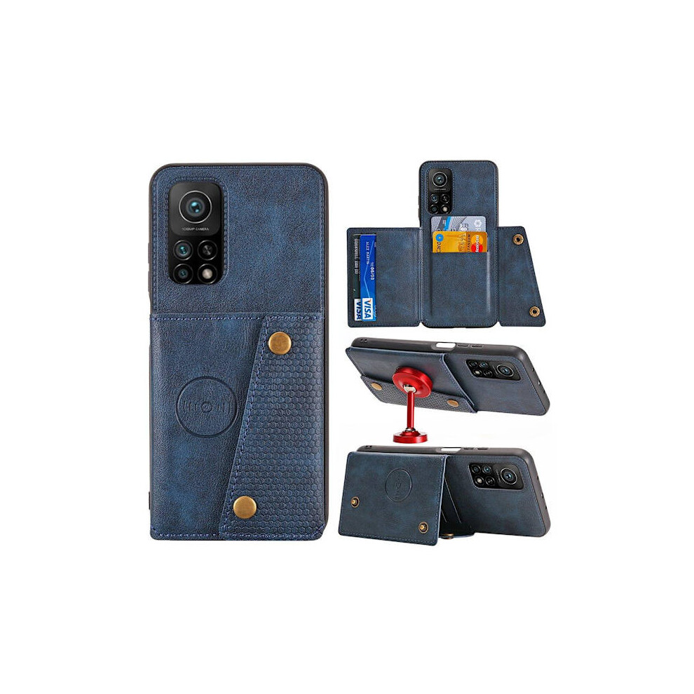Compatible With Xiaomi Mi 10T Pro - Case With Card Holder Dark Blue 9110895215050