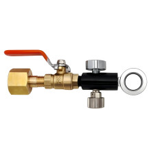 Soda Maker CO2 Refill Adapter for SodaStream Terra Duo, Pink Cylinder Compatible, 6000psi Gauge