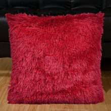 Nvzi -b home decoration pillows, short plush pillows, room sofa decoration pillows, bedside cushion pillows (wine red)